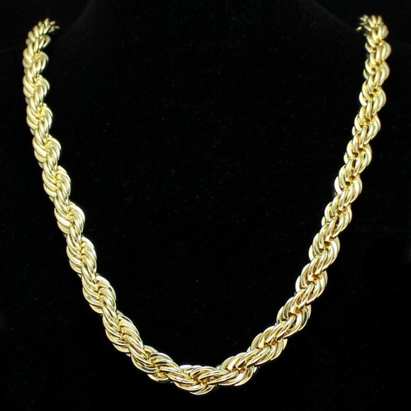 NEW 14k Gold 10mm 24" Rope Chain